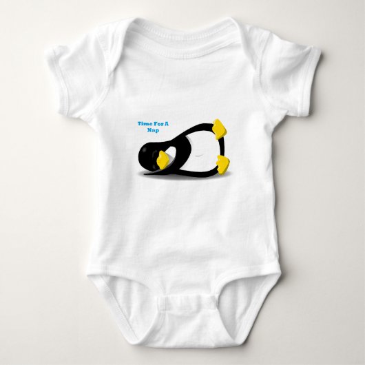 Zeit für einen NickerchenPenguin Baby Strampler (Vorderseite)