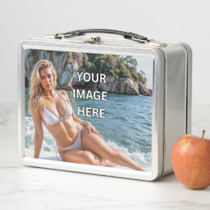 ZEIT FÜR EINEN SNACK! 🍱 Metall-Lunchbox mit Text Metall Brotdose
