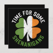 Zeit für einige Shenanigans am St. Patrick's Day Einladung (Vorne/Hinten)