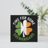 Zeit für einige Shenanigans am St. Patrick's Day Einladung (Stehend Vorderseite)