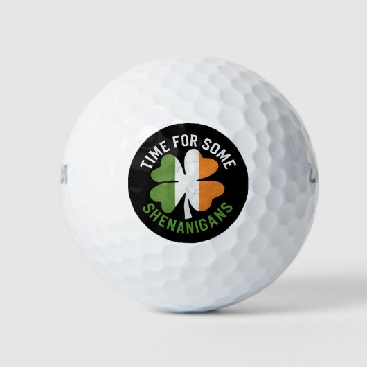 Zeit für einige Shenanigans am St. Patrick's Day Golfball (Vorderseite)