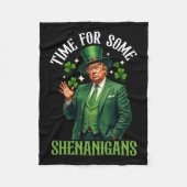 Zeit für einige Shenanigans Funny St Patricks Day Fleecedecke (Vorderseite)