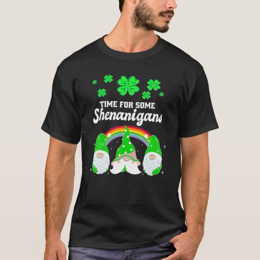 Zeit für einige Shenanigans St Patrick's Day Gnome T-Shirt (Vorderseite)