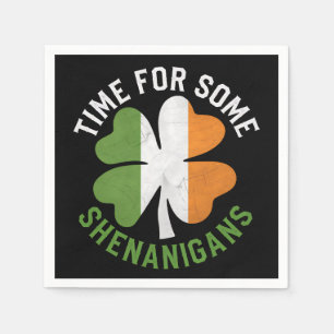 Zeit für einige Streiche Klee St. Patrick's Day Serviette