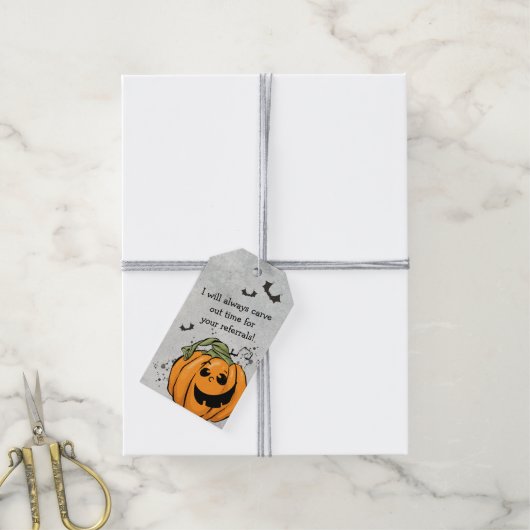 Zeit für eure Referenzen Halloween Geschenkanhänger (Mit Garn)