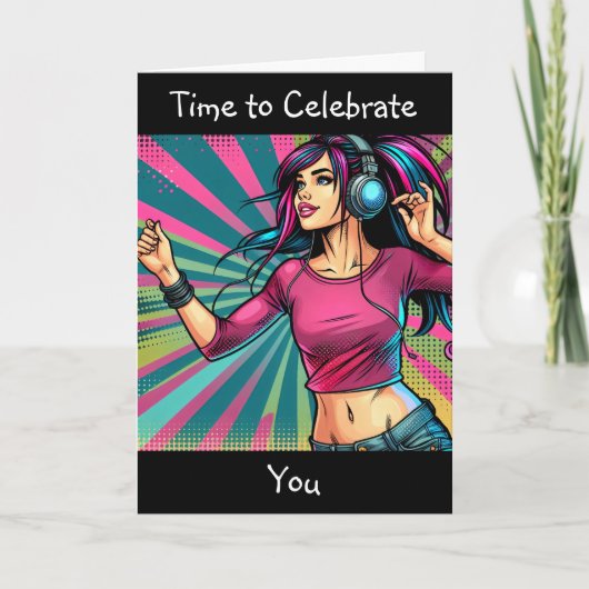 Zeit für Feiern | Happy Birthday Karte (Vorderseite)