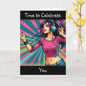 Zeit für Feiern | Happy Birthday Karte (Gelbe Blume)