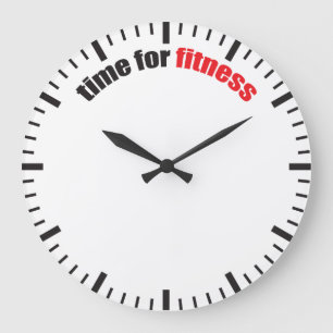 Zeit für Fitness - Turnhallen-Motivation Große Wanduhr