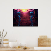 Zeit für Freunde KI Alien Kunst Poster (Küche)