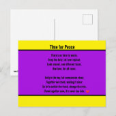 Zeit für Frieden Postkarte (Vorne/Hinten)