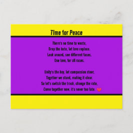 Zeit für Frieden Postkarte