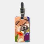 ZEIT FÜR FRÜHLING Chow-Chow Gepäckanhänger (Vorderseite vertikal)