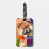 ZEIT FÜR FRÜHLING Chow-Chow Gepäckanhänger (Rückseite vertikal)