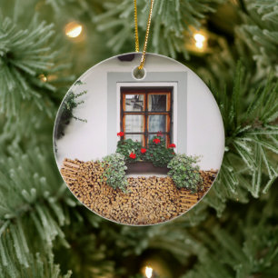 "Zeit für geröstete Kastanien" Keramik Ornament