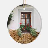 "Zeit für geröstete Kastanien" Keramik Ornament (Links)