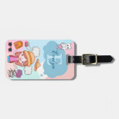 Zeit für Girl als Personalisiert Gepäckanhänger (Vorderseite horizontal)