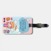 Zeit für Girl als Personalisiert Gepäckanhänger (Rückseite horizontal)