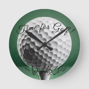 Zeit für Golf Runde Wanduhr
