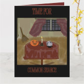 Zeit für Halloween Karte (Gelbe Blume)