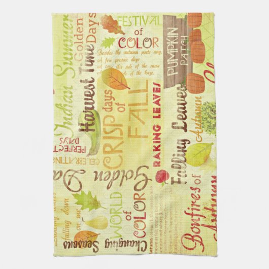 Zeit für Herbst Küchen Handtücher (Vertikal)