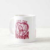Zeit für Horror Filmfans oder Buchliebhaber Kaffeetasse (Vorderseite Links)