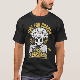 Zeit für Horror Halloween Hawaiian Pizza Ananas T-Shirt