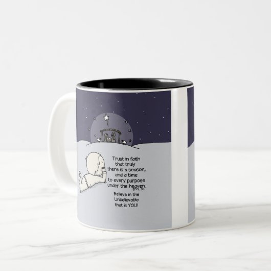 Zeit für jeden Zweck Zweifarbige Tasse (Vorderseite Links)