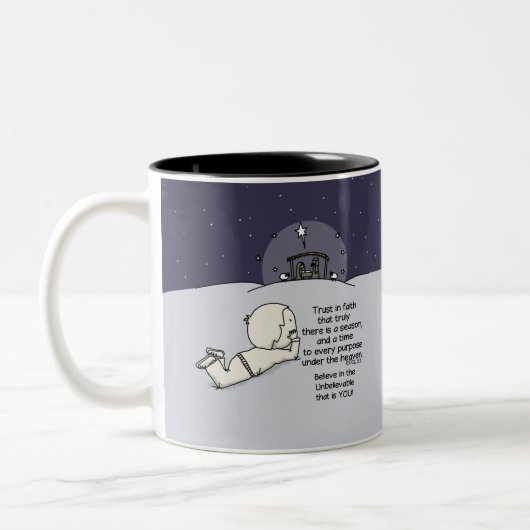 Zeit für jeden Zweck Zweifarbige Tasse (Links)