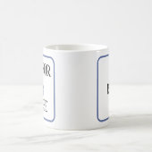 Zeit für Kaffee, blaue Tasse. Personalisiert. Kaffeetasse (Mittel)