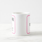 Zeit für Kaffee, rosa Tasse mit Ihrem Namen (Mittel)