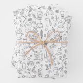 Zeit für Kaffee! Schleifpapier Geschenkpapier Set (Beispiel)