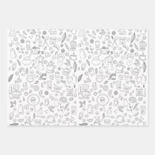 Zeit für Kaffee! Schleifpapier Geschenkpapier Set (Vorderseite)