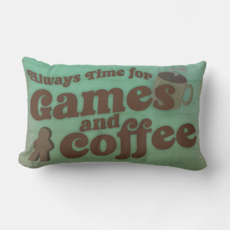 Zeit für Kaffee und Spiele Spaß Vintages Kunstdesi Lendenkissen