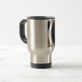 Zeit für Kaffeegesicht Reisebecher (Vorderseite Links)