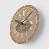 Zeit für Kaffeepause Uhr und Bohnen (Winkel)