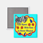 Zeit für Katzen Magnet (Vorderseite/Rückseite)