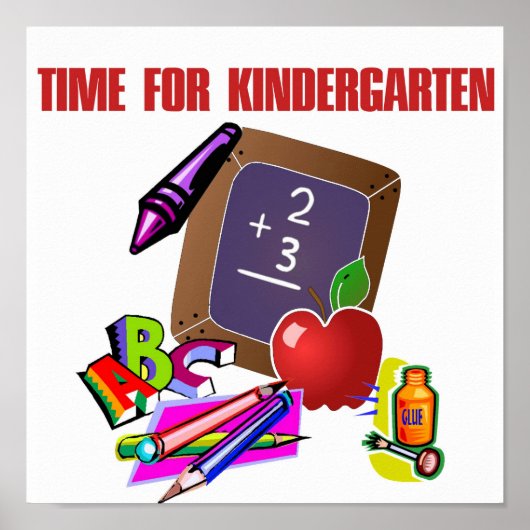 ZEIT FÜR KINDERGARTEN-Plakat Poster (Vorne)