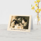 Zeit für Klatsch, Mädchen! Karte (Gelbe Blume)