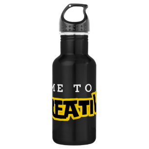 Zeit für kreative motivierend Typografie Edelstahlflasche