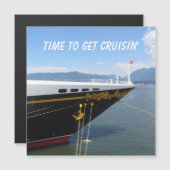 Zeit für Kreuzfahrtschiffe Magnetkarte (Vorne/Hinten)