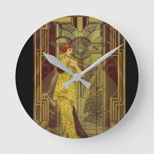 Zeit für Kunst-Deko Runde Wanduhr (Vorderseite)