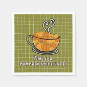 Zeit für Kürbisgewürze LatFall Abendessen Serviette (Vorderseite)