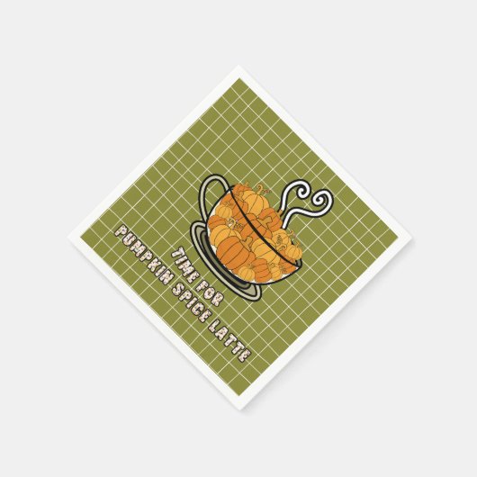 Zeit für Kürbisgewürze LatFall Abendessen Serviette (Ecke)