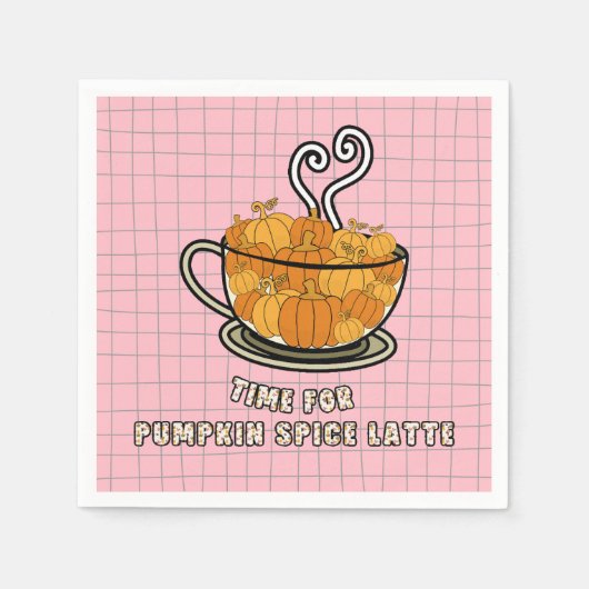 Zeit für Kürbisgewürze LatFall Abendessen Serviette (Vorderseite)