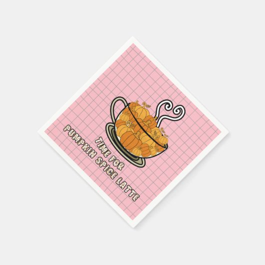 Zeit für Kürbisgewürze LatFall Abendessen Serviette (Ecke)