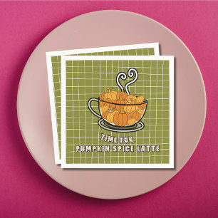 Zeit für Kürbisgewürze LatFall Abendessen Serviette