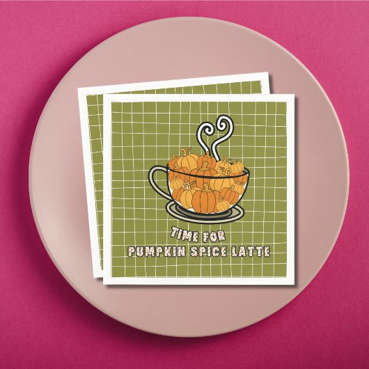 Zeit für Kürbisgewürze LatFall Abendessen Serviette