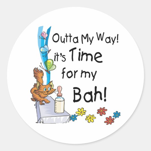 Zeit für meinen Bach Runder Aufkleber (Vorderseite)