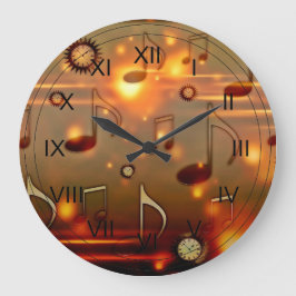 Zeit für Musik Große Wanduhr