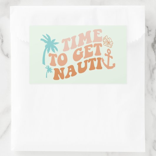 Zeit für Nauti Rechteckiger Aufkleber (Tasche)